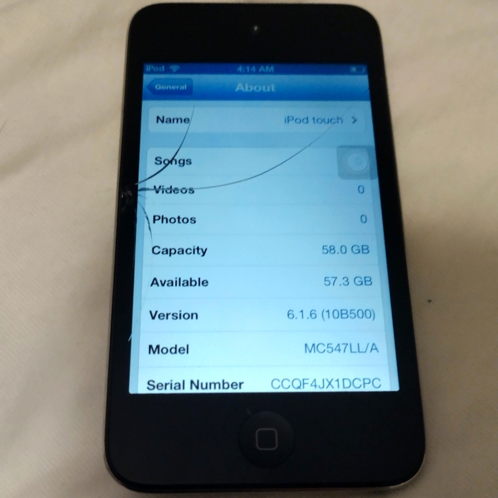 57GB Apple Ipod Touch